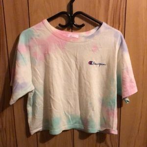 Women’s champion tie-dyed crop top